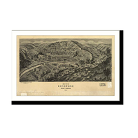 Panoramic Map - Keystone, West Virginia, 1911 - Bird's Eye View Print