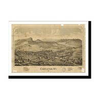 Panoramic Map - Castleton, Vermont, 1889 - Bird's Eye View Print