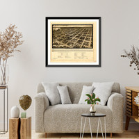 Panoramic Map - Amarillo, Texas, 1912 - Bird's Eye View Print