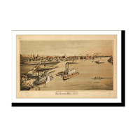 Panoramic Map - La Crosse, Wisconsin, 1873 - Bird's Eye View Print