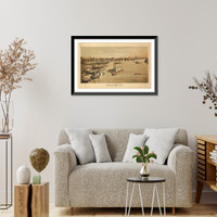 Panoramic Map - La Crosse, Wisconsin, 1873 - Bird's Eye View Print