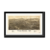 Panoramic Map - Fair Haven, Vermont, 1886 - Bird's Eye View Print