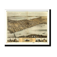 Panoramic Map - Madison, Wisconsin, 1867 - Bird's Eye View Print