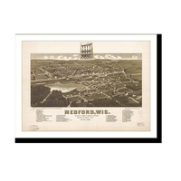Panoramic Map - Medford, Wisconsin, 1885 - Bird's Eye View Print