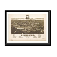 Panoramic Map - Medford, Wisconsin, 1885 - Bird's Eye View Print