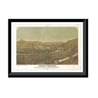 Panoramic Map - Philippi, West Virginia, 1861 - Bird's Eye View Print
