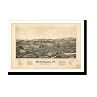 Panoramic Map - Morrisville, Vermont, 1889 - Bird's Eye View Print