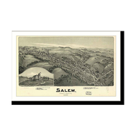 Panoramic Map - Salem, West Virginia, 1899 - Bird's Eye View Print