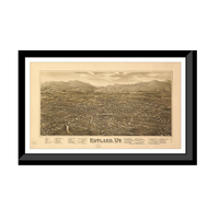 Panoramic Map - Rutland, Vermont, 1885 - Bird's Eye View Print