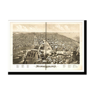Panoramic Map - Milwaukee, Wisconsin, 1879 - Bird's Eye View Print