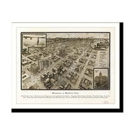 Panoramic Map - Houston, Texas, 1912 - Bird's Eye View Print