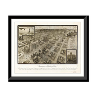 Panoramic Map - Houston, Texas, 1912 - Bird's Eye View Print