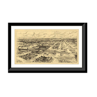 Panoramic Map - Milwaukee, Wisconsin, 1906 - Bird's Eye View Print