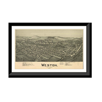 Panoramic Map - Weston, West Virginia, 1900 - Bird's Eye View Print