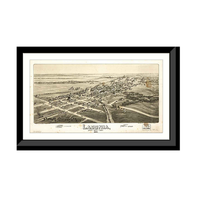 Panoramic Map - Ladonia, Texas, 1891 - Bird's Eye View Print