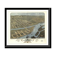 Panoramic Map - Prairie du Chien, Wisconsin, 1870 - Bird's Eye View Print