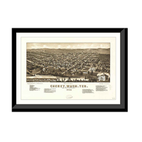 Panoramic Map - Cheney, Washington, 1884 - Bird's Eye View Print