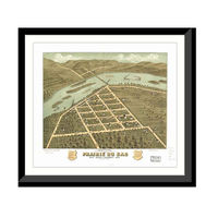 Panoramic Map - Prairie du Sac, Wisconsin, 1870 - Bird's Eye View Print