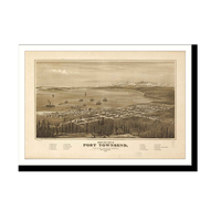 Panoramic Map - Port Townsend, Washington, 1878 - Bird's Eye View Print