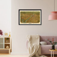 Panoramic Map - Spokane, Washington, 1905 - Bird's Eye View Print