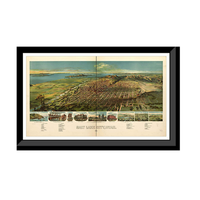 Panoramic Map - Salt Lake City, Utah, 1891 - Bird's Eye View Print