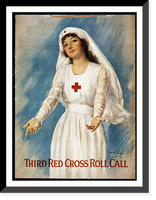 Historic Framed Print, Third Red Cross roll call. Haskell Coffin.,  17-7/8" x 21-7/8"