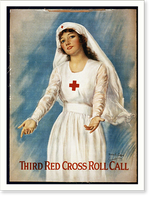 Historic Framed Print, Third Red Cross roll call. Haskell Coffin.,  17-7/8" x 21-7/8"