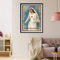 Historic Framed Print, Third Red Cross roll call. Haskell Coffin.,  17-7/8" x 21-7/8"