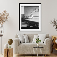 Historic Framed Print, F. Cassigol (pool) - 2,  17-7/8" x 21-7/8"