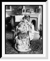 Historic Framed Print, Alda relaxing at home,  17-7/8" x 21-7/8"