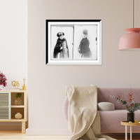 Historic Framed Print, Julia Marlowe: child & young woman,  17-7/8" x 21-7/8"