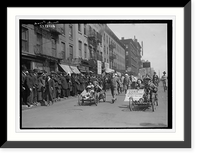 Historic Framed Print, Overalls Parade,  17-7/8" x 21-7/8"