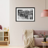 Historic Framed Print, Arriving at Ellis Island,  17-7/8" x 21-7/8"