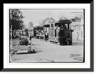 Historic Framed Print, Java .  Steamtram, Batavia,  17-7/8" x 21-7/8"