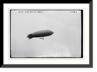 Historic Framed Print, Blimp over police games,  17-7/8" x 21-7/8" Historic Framed Print, Blimp over police games,  17-7/8" x 21-7/8"