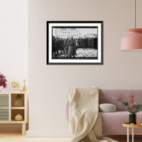 Historic Framed Print, Gen. Zeligowski at mass, Vilna,  17-7/8" x 21-7/8"