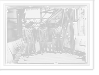 Historic Framed Print, Delegates to Chicago, on train platform,  17-7/8" x 21-7/8"