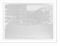 Historic Framed Print, Work Horse Parade, showing Anheuser Busch team, in obstacle test, New York,  17-7/8" x 21-7/8"