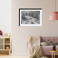 Historic Framed Print, Work Horse Parade, obstacle test, seen from above, New York,  17-7/8" x 21-7/8"