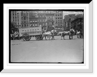 Historic Framed Print, Work Horse Parade, Borden Team, winner of obstacle test, New York - 2,  17-7/8" x 21-7/8"