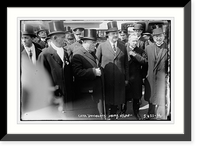 Historic Framed Print, Card. Dougherty, Mayor Hylan,  17-7/8" x 21-7/8"