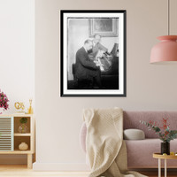 Stravinsky and Fulwaagder at piano, Vintage Wall Art