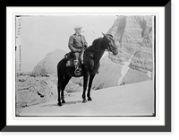 Historic Framed Print, Nich. Longworth on horse,  17-7/8" x 21-7/8"