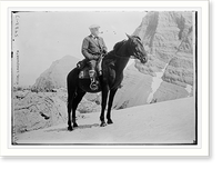Historic Framed Print, Nich. Longworth on horse,  17-7/8" x 21-7/8"