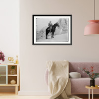 Historic Framed Print, Nich. Longworth on horse,  17-7/8" x 21-7/8"