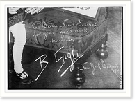 Historic Framed Print, To Bain News Service for your good work, Sincerely, B. Gigli . - N.Y., 4/15/21,  17-7/8" x 21-7/8"