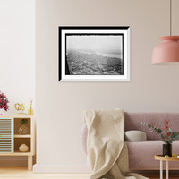 Historic Framed Print, Manhattan, view from Met. Life Bldg. Tower, looking northeast toward East River,  17-7/8" x 21-7/8"