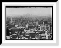 Historic Framed Print, Looking south toward Battery and New York Harbor from Met. Life Tower, Manhattan,  17-7/8" x 21-7/8"