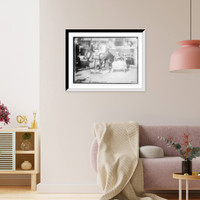 Historic Framed Print, Man sharpening a saw, New York,  17-7/8" x 21-7/8"