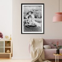 Mildred Davis and pet dog, Historic Reproduction